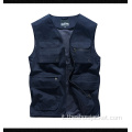 Giacca gilet in cotone da uomo personalizzata all'ingrosso con maniche